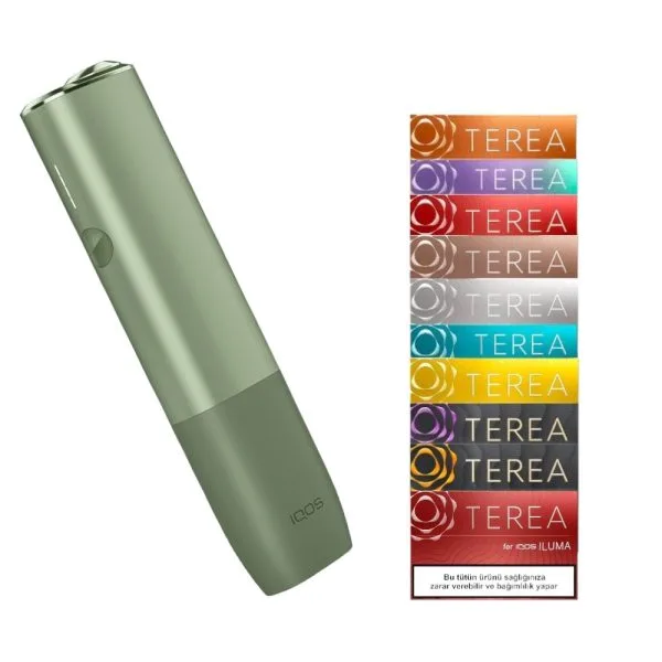IQOS Iluma One Kit Yosun Yeşili+10 Paket Karışık Terea