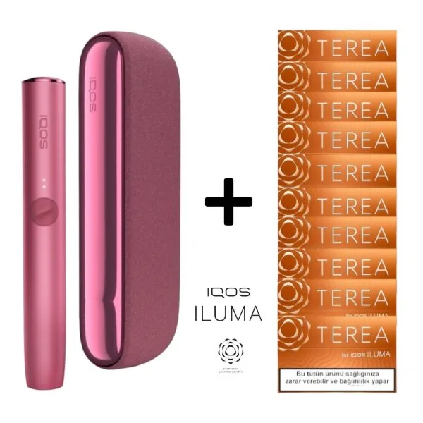 IQOS Iluma Pembe Cihaz+10 Paket Terea Amber Set