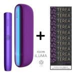 IQOS Iluma Neon Purple Limited Edition Cihaz+10 Paket Terea Dimensions Yugen Set