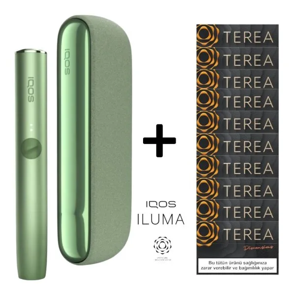 IQOS Iluma Yeşil Cihaz+10 Paket Terea Dimensions Noor Set
