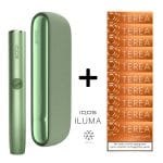 IQOS Iluma Yeşil Cihaz+10 Paket Terea Amber Set