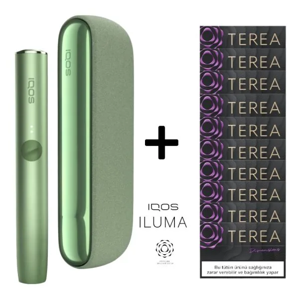 IQOS Iluma Yeşil Cihaz+10 Paket Terea Dimensions Yugen Set