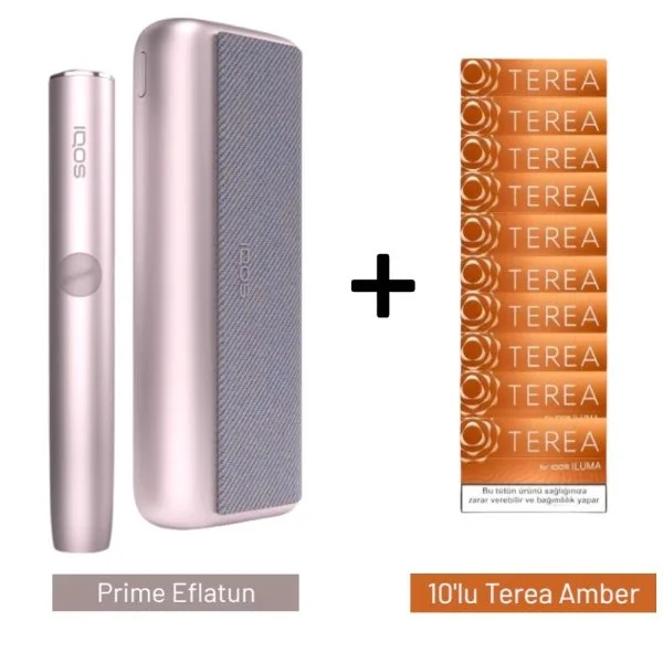 IQOS Iluma Prime Eflatun Cihaz+10 Paket Terea Amber Set