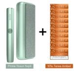 IQOS Iluma Prime Yosun Yeşili Cihaz+10 Paket Terea Amber Set
