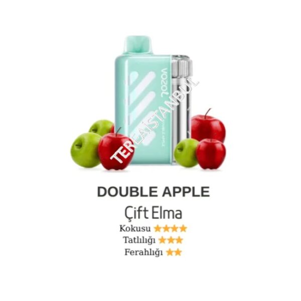 Vozol Vista 40000 Double Apple- Yeşil & Kırmızı Elma